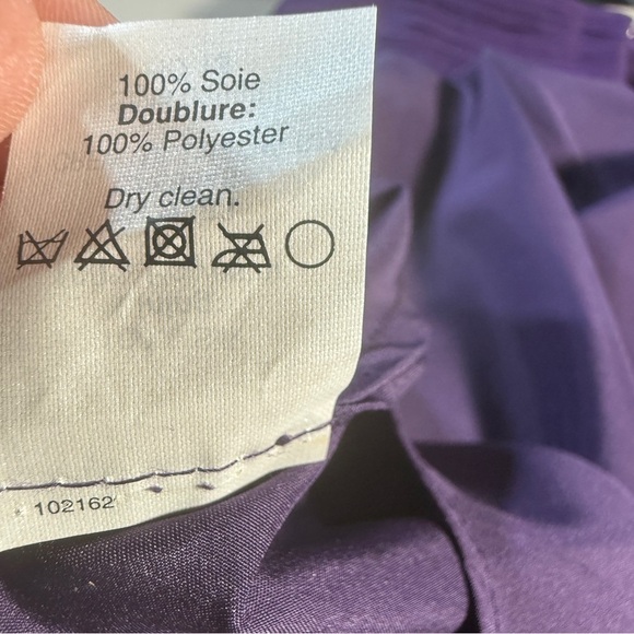 J Crew Silk Chiffon Nadia Strapless Party Dress Size 10 HOCO Purple Bridesmaid - Picture 13 of 13